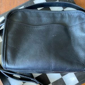 black leather crossbody purse